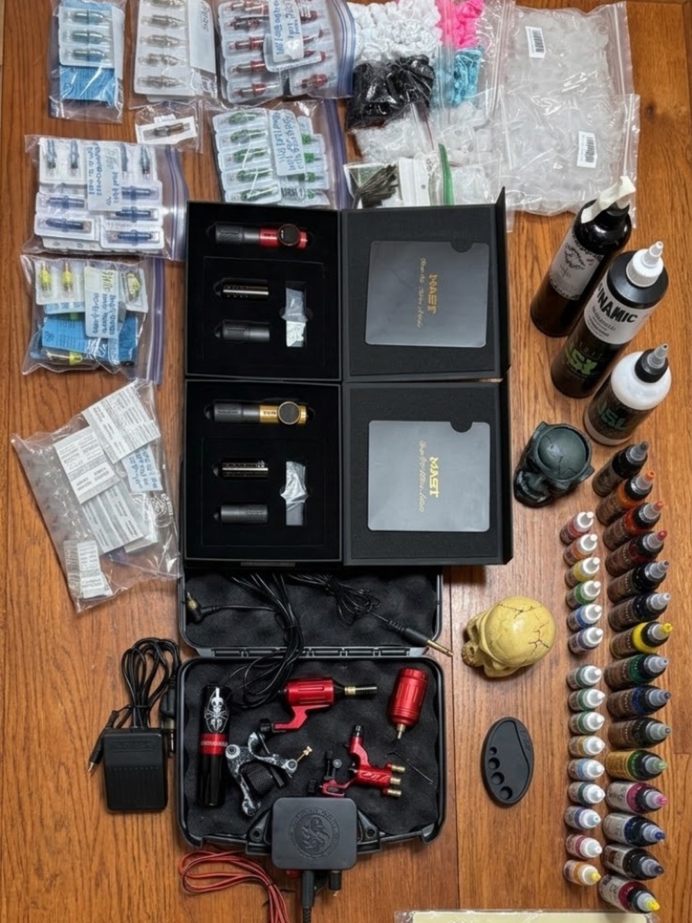 Huge Tattoo Studio & Apprentice Setup Lot β Mast Archer Wireless Pens